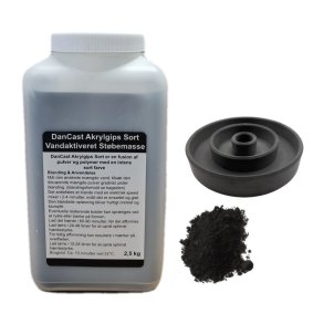 DanCast Akrylgips Sort - Vandaktiveret Stbemasse